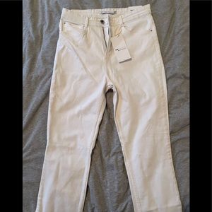 Zara White High Waist Skinny
